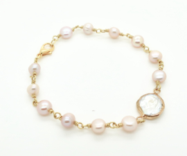 Rocking pearls pink | Gipsy Ibiza parel armband