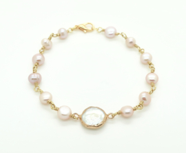 Rocking pearls pink | Gipsy Ibiza parel armband