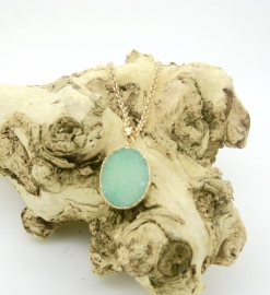 Druzy agate Mint  | Gipsy Ibiza ketting