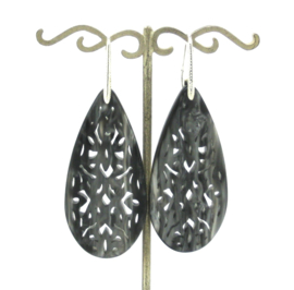 Carved Grey |  Ibiza Oorbellen