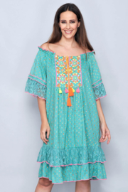 Playa d'en Bossa  Ibiza  jurk  | Ibiza tuniek jurk creme