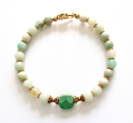 Handgemaakte  armband Turquoise & Amazonite | Gipsy Ibiza Armband