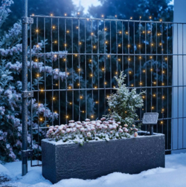 Solar lichtsnoer met 100 warmwitte LED-lampjes