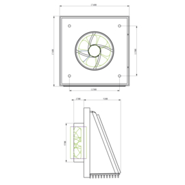 Ventilator zonne-energie Solar Aero wit