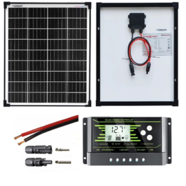 Zonne-paneel 12V. compleet 30Wp