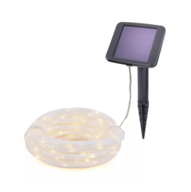 Solar lichtslang met 100 warmwitte ledlampjes – 10 meter