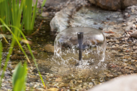 Minivijver zonne-energie Wijnvat rustiek "Waterbel"