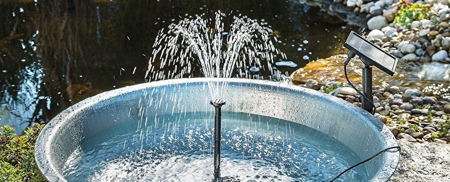 haar Elke week Vertrappen Minivijver met fontein op zonne-energie | Solar-Aqua