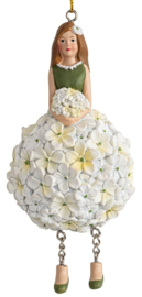 Bloemenmeisje Hortensia  wit
