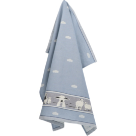 Theedoek & Handdoek set Schaap blauw/grijs