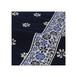 Theedoek & Handdoek set Belle Fleur Donkerblauw