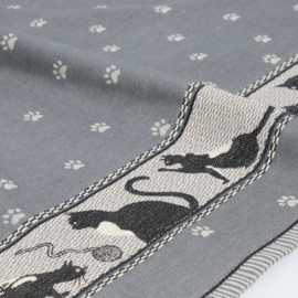 Theedoek & Handdoek Cats Antraciet