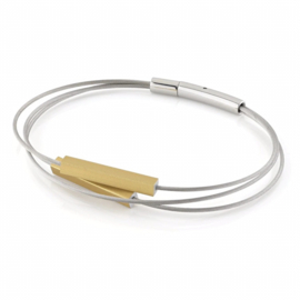 Armband staafjes goud