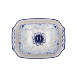 Botervloot met bord Blue Garden