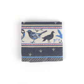 Theedoek & Handdoek Birds Dark Blue