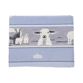 Theedoek & Handdoek set Schaap blauw/grijs