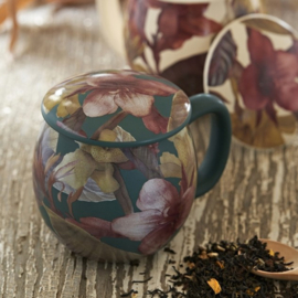 Theemok met filter en deksel Musa- donkergroen