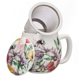 Theemok met filter en deksel Bouquet Magnolia