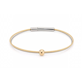 Thinking of You armband goud/zilver, goud bolletje