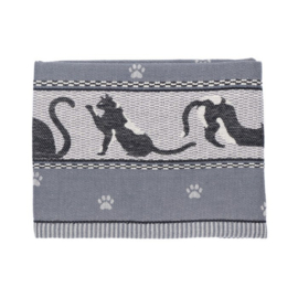 Theedoek & Handdoek Cats Antraciet