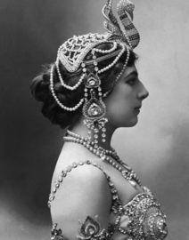 Oorbellen Mata Hari zwart/crystal