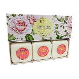 Cadeaudoos (3x100g zeep) Summer Rose