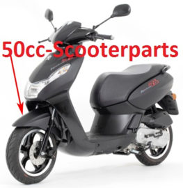 Voorspatbord Peugeot Kisbee 4t mat zwart h6 origineel 779168h6