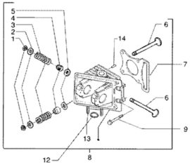 Cilinderkop pakking metaal Piaggio Vespa 4T- 2V origineel 969393