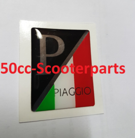 sticker logo voorscherm zwart italy 3d Vespa lx S Lxv piaggio primavera sprint 70879