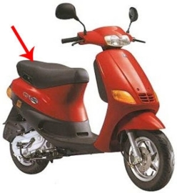 Zadel zip rst zwart piaggio origineel 560411