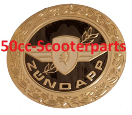 Sticker zundapp logo rond zwart/ goud z440-20.100f  10010035