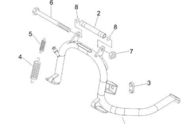 Binnenste veer bokstandaard Vespa Lx 4T , Zip 2000 4T 85mm Origineel 582505