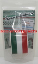 Sticker Vespa Tricolore breed voorscherm lx S groen-wit-rood 41740