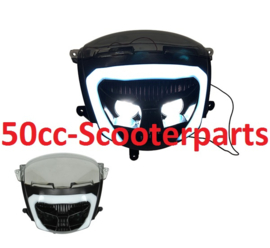 Koplamp led new style Piaggio Zip 2000 zwart DMP smoke tellerglas 37100