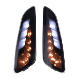 Knipperlicht LED set audi style weglopend (voorzijde) Vespa Primavera Sprint smoke  38836
