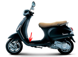 Treeplank Vespa LX zwart grafite 79 a Piaggio origineel 62212440nd