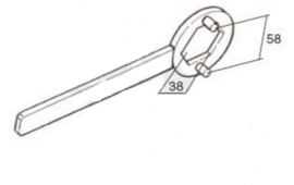 Demontage sleutel koppeling buzzetti 5495 38mm Yamaha, peugeot
