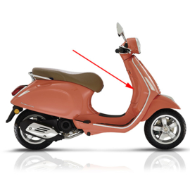 Beenschilddeksel Vespa primavera Sprint bruin 129/ a origineel 67361800md