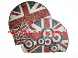 Stickerset vlag UK Vespa S piaggio origineel 605138m004
