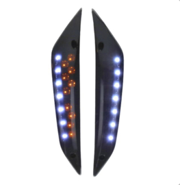 Knipperlichtset voor Audi Look smoke weglopend Piaggio Zip 2000 zwart 38818