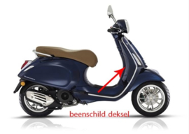 Beenschilddeksel Vespa primavera blauw metallic 289/ a origineel 67361800dk