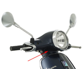 Stuurkap onder Vespa Primavera blauw midnight 222-A Piaggio origineel 67364700de