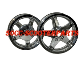 Velgen set Voor + Achterwiel set Vespa Lx S Lxv chroom 41524