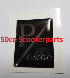 Sticker logo voorscherm 3d Vespa lx S Lxv primavera sprint zwart 38010
