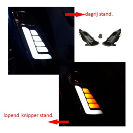 Knipperlichtset Led Voorzijde ( Audi look ,weglopend ) Sym Fiddle 2 smoke 80692