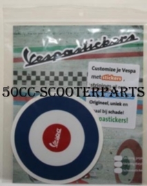 Sticker Vespa Tricolore  rond target lx S lxv rood-wit-blauw 41748