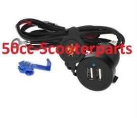 Aansluiting 12v usb opladen telefoon/ mobiel prof. inbouw E-BEE 122967