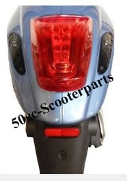 Knipperlichten Vespa Primavera Sprint Led Audi Look achter smoke 24ve58