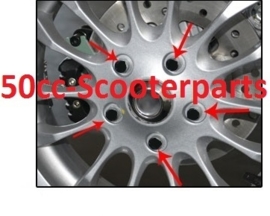 Afdekdop Vespa Lx S Lxv Sprint Primavera 12stuks mat zwart 122664
