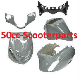 Kappenset Nardo grey Piaggio Zip 2000 grijs DMP 5-delig 37000